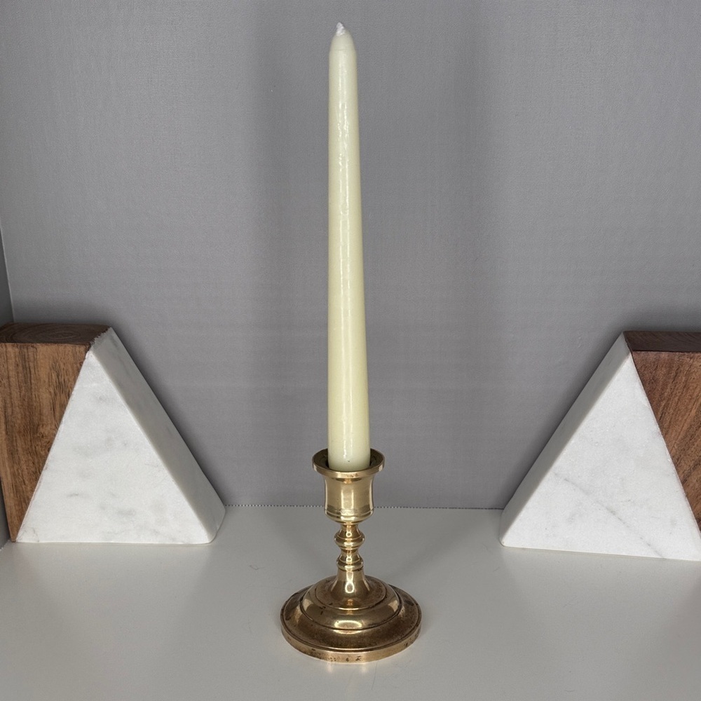 Vintage Estate Brass Candle Holder